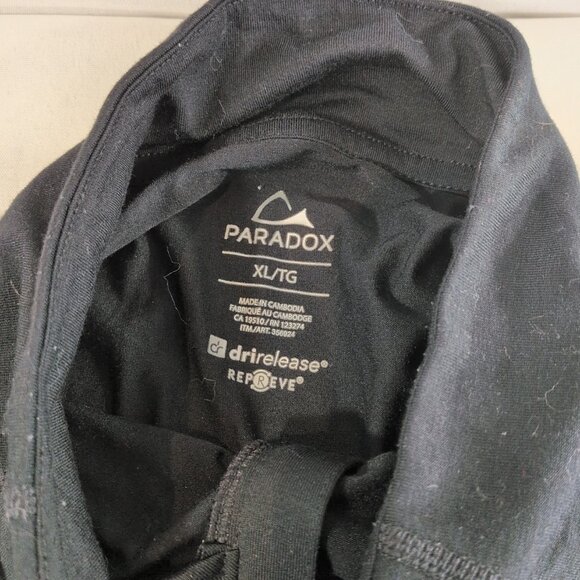 Paradox Long Sleeve 1/4 Zip Shirt Merino Wool Blend Collared Black Women's XL - Picture 3 of 10